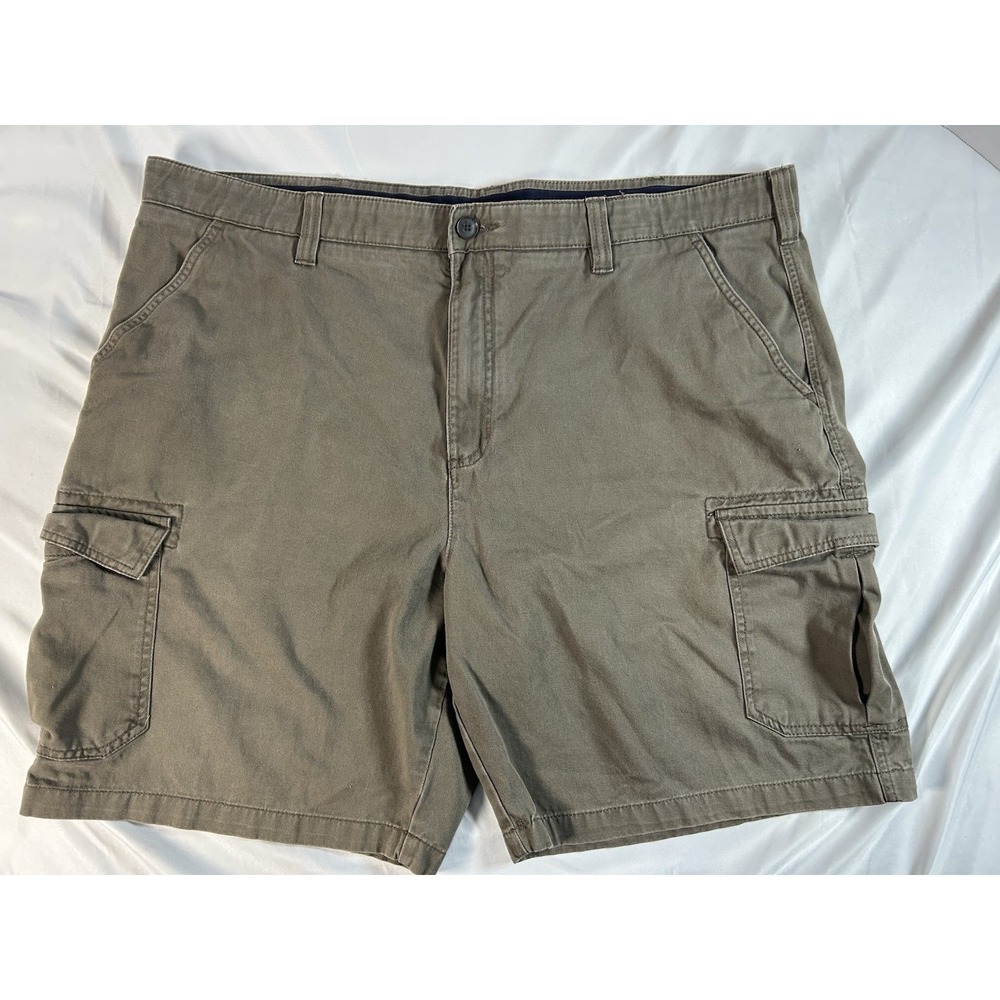 Croft & Barrow Men Cargo Utility Shorts Sz 42 Brown Outdoor Workwear 100% Cotton